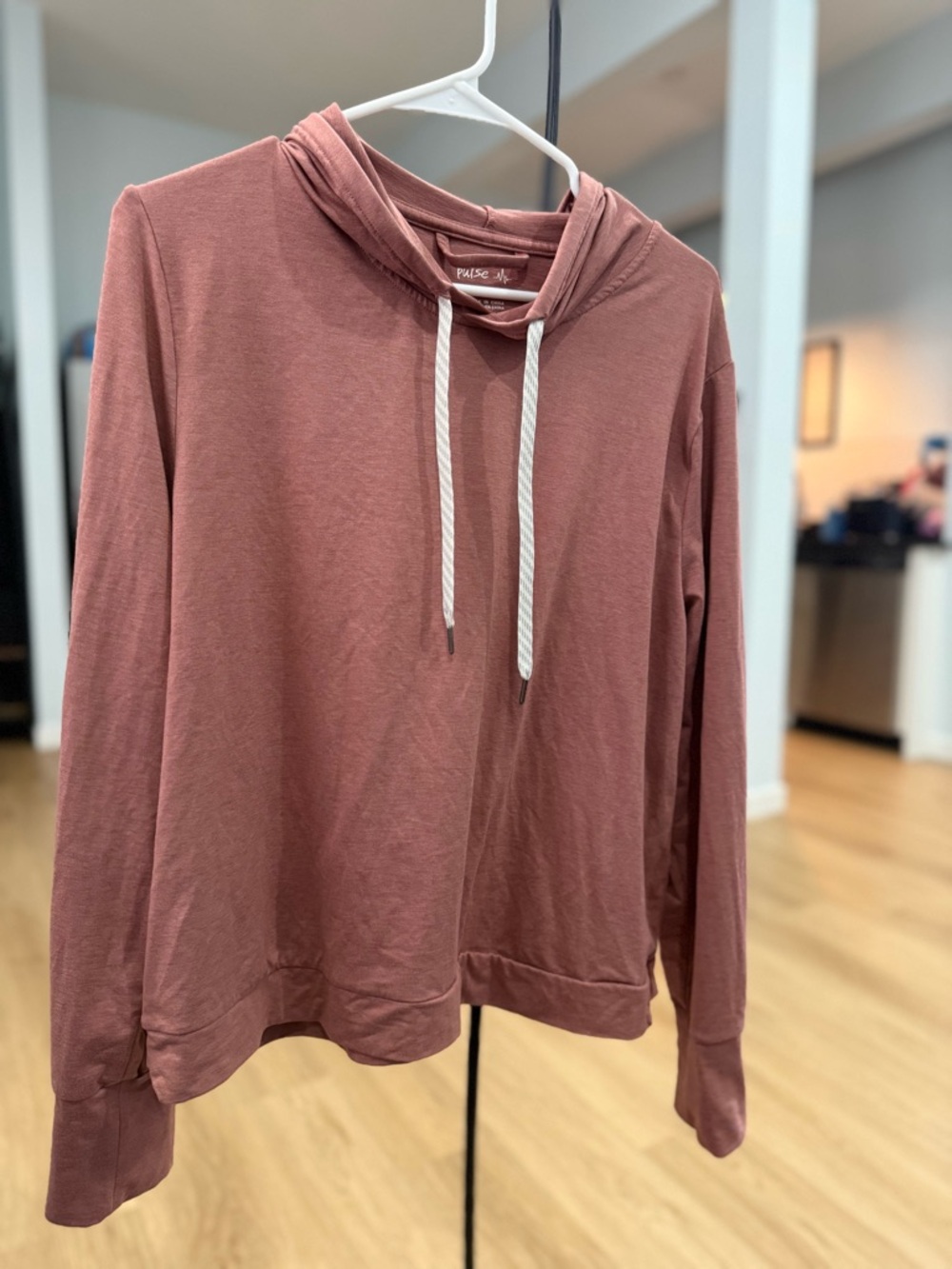 Pulse Mauve Pink Hooded Pullover Sweatshirt